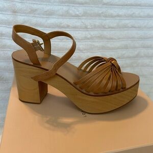 Loeffler Randall Eveleigh Sandal - Honey 9B Platform Leather